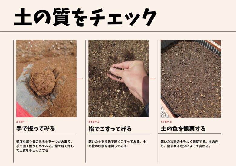 土のチェック3ポイント